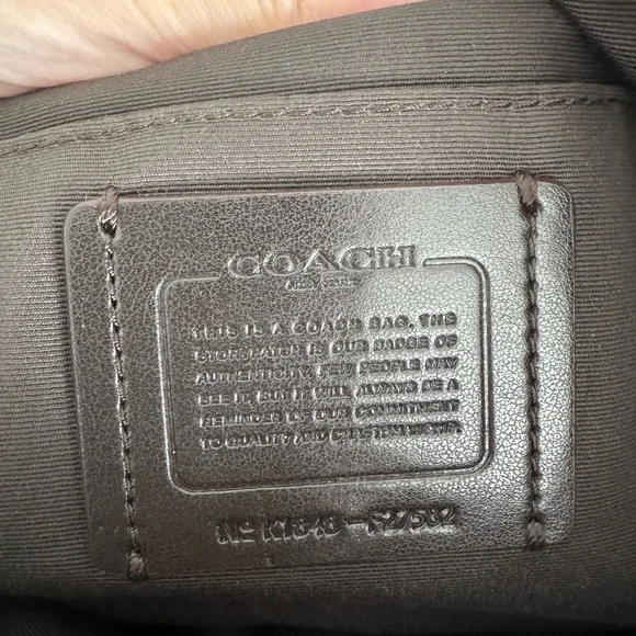 Coach Khaki Signature Canvas Shoulder Bag with Chestnut Trim - Picture 3 of 5